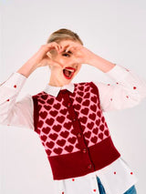 Colete padrão de corações