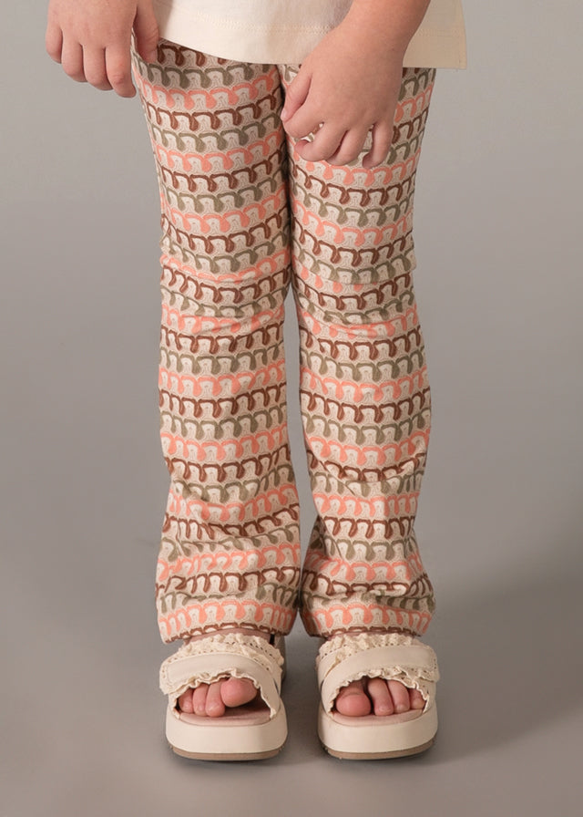 Conjunto leggings flared e t-shirt menina