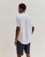 Camisa Regular Fit Linho Manga Curta