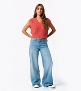 Jeans Charli Relax Wide Leg Cintura Baixa