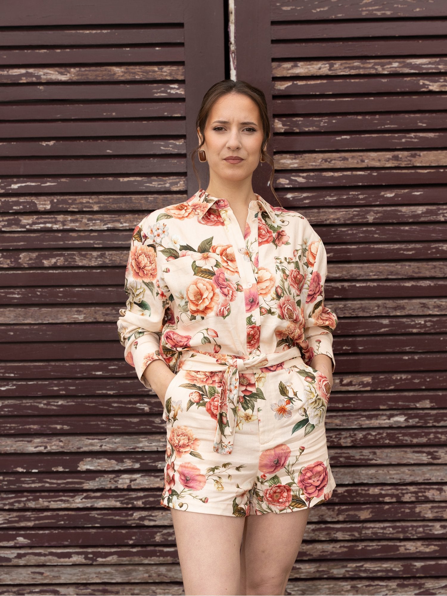 Camisa Floral de linho