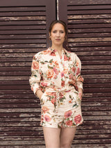 Camisa Floral de linho