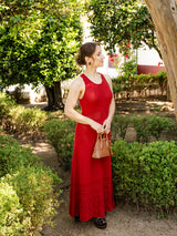 Vestido comprido tricotado