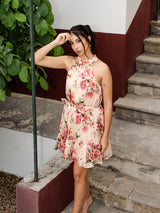 Vestido curto florido