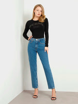 Calça de ganga Mom fit
