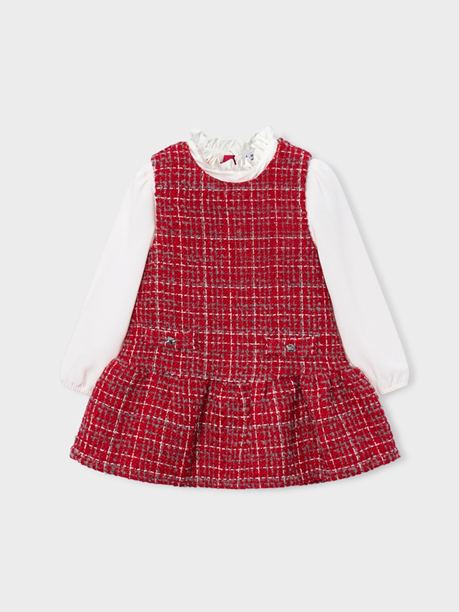 33893 - Conj._vestido_blusa_combinado