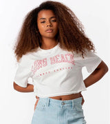 T-shirt Cropped com Estampado Frontal