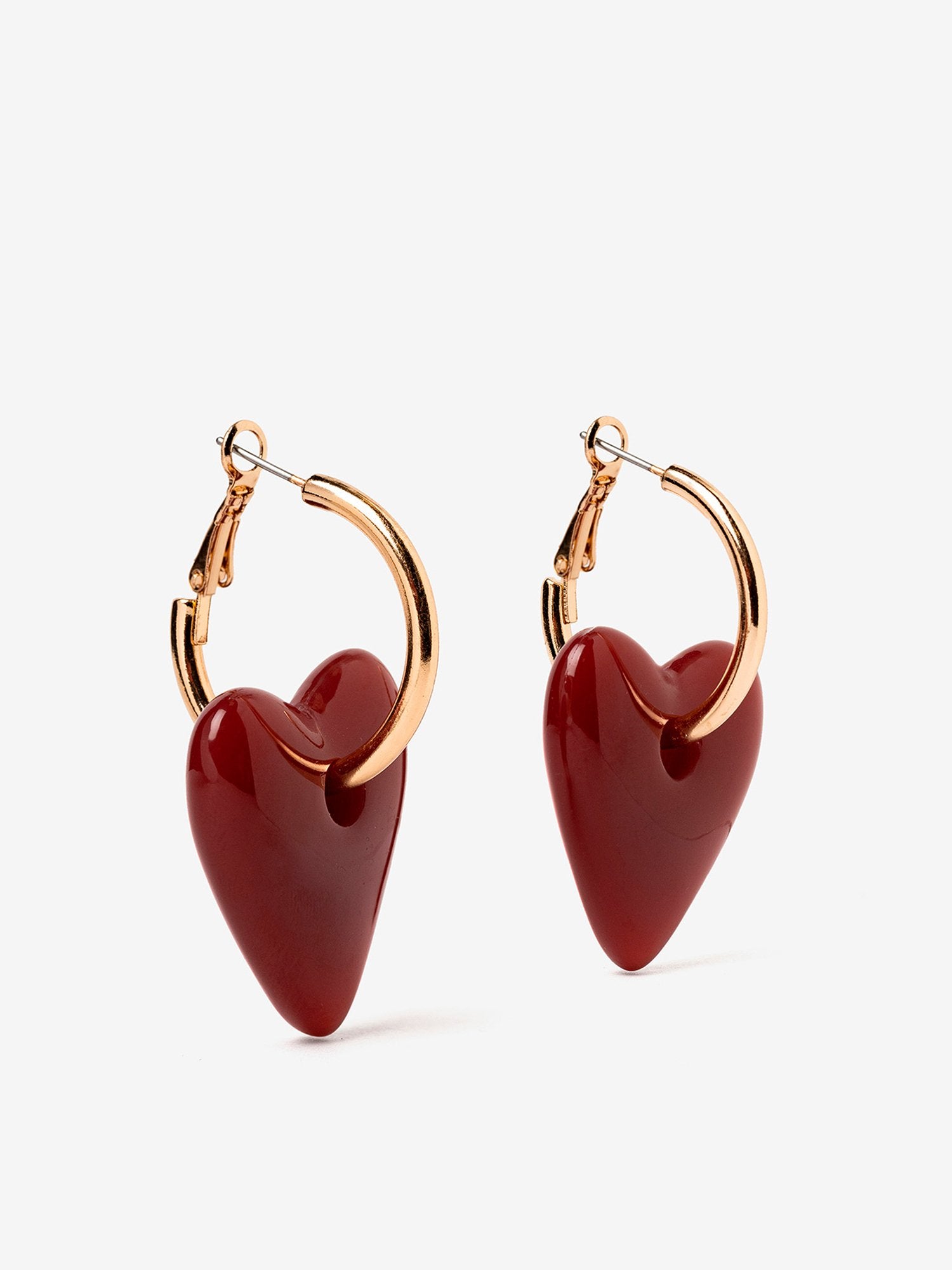 Brincos coração pendente